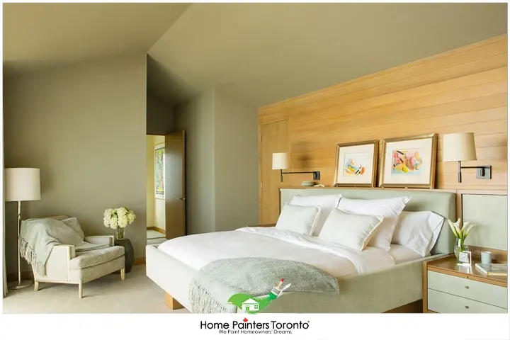 olive green wall bedroom 1