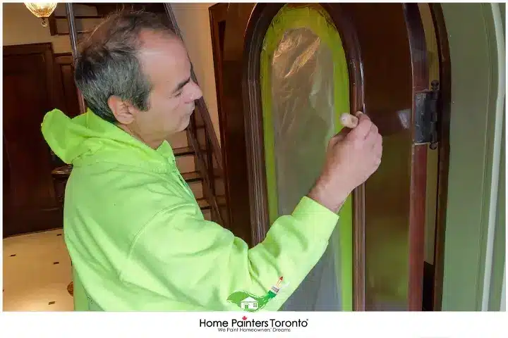 Painter Painting Front Door