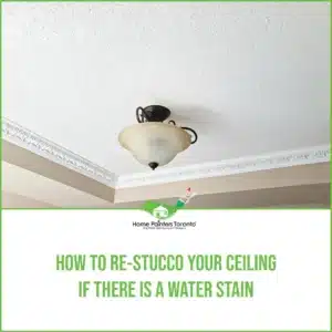 How to Re-Stucco Your Ceiling if There is A Water Stain Image