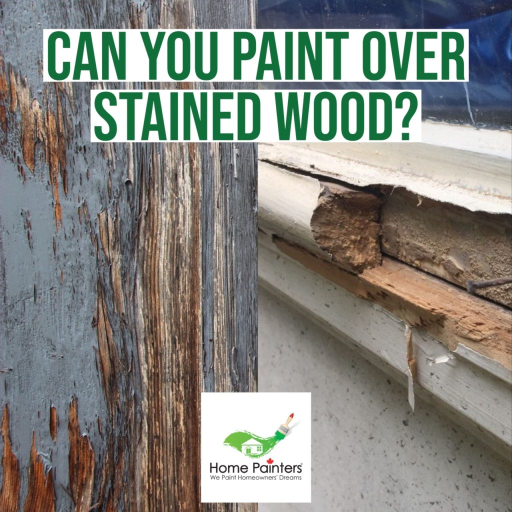 Paint over stained wood