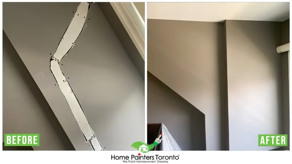 Damaged Wall - Before and After