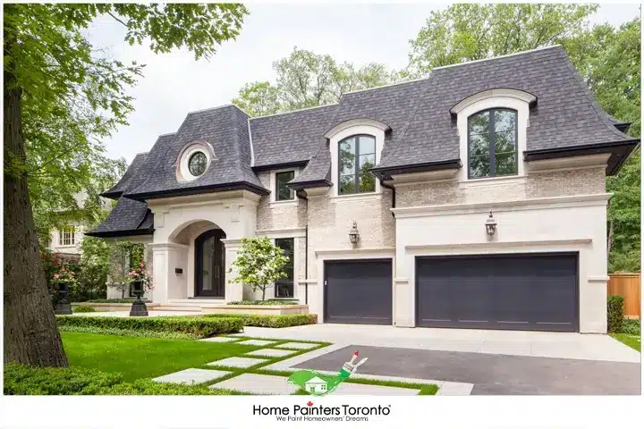 Exterior Beige and Black House