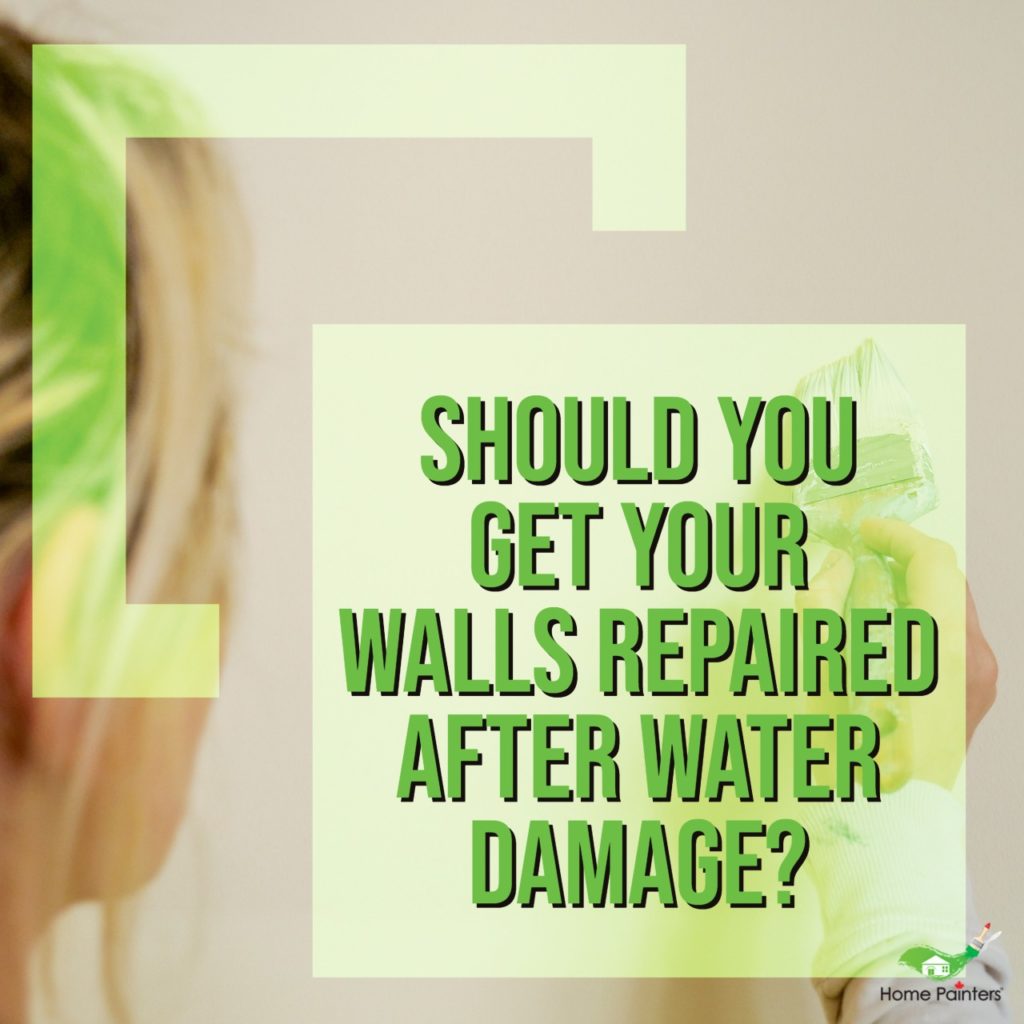 Walls repaired after water damage