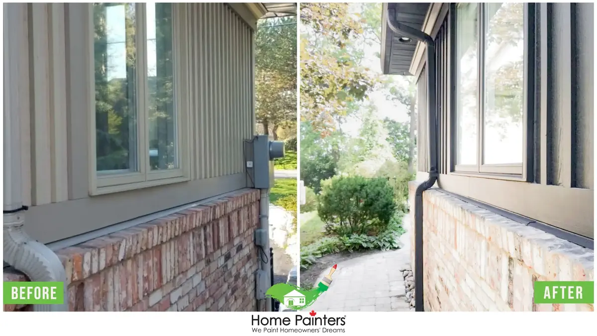 Aluminum Siding Painting Before and After