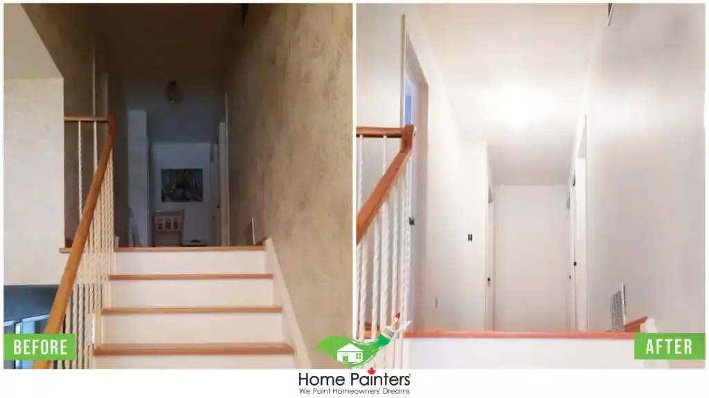 Wallpaper before and after