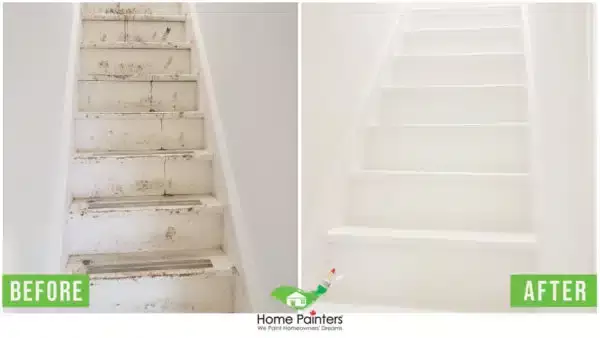 staircaise painting before and after