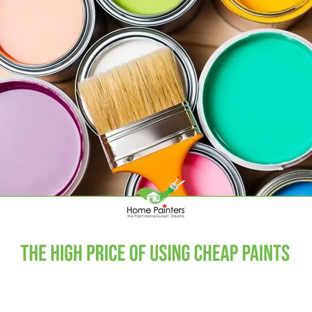 The use of cheap paints