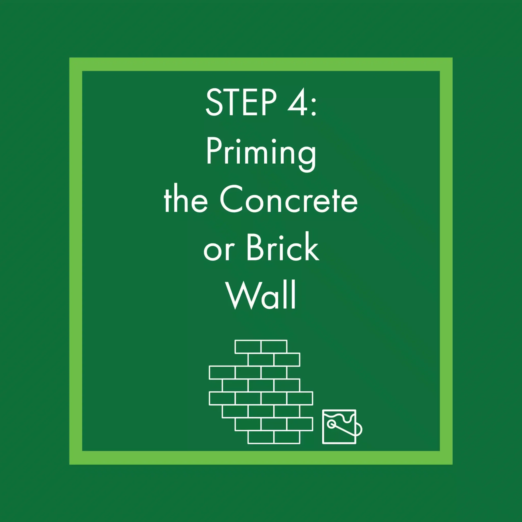 Steps in painting a brick wall and concrete wall