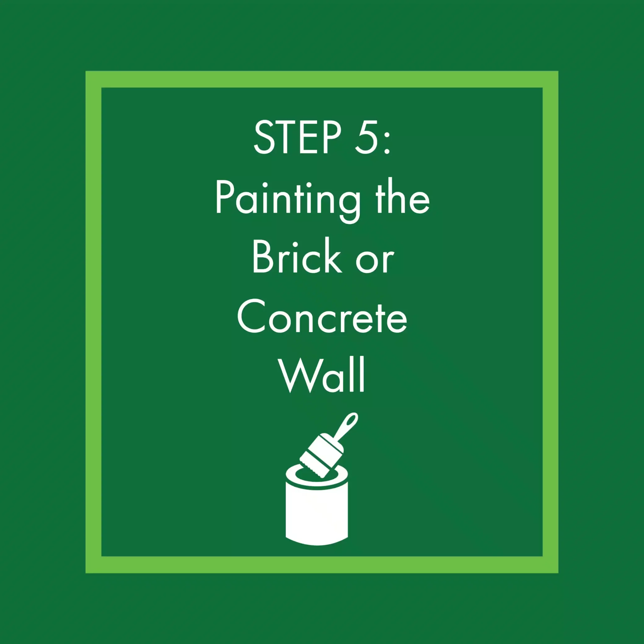 Steps in painting a brick wall and concrete wall