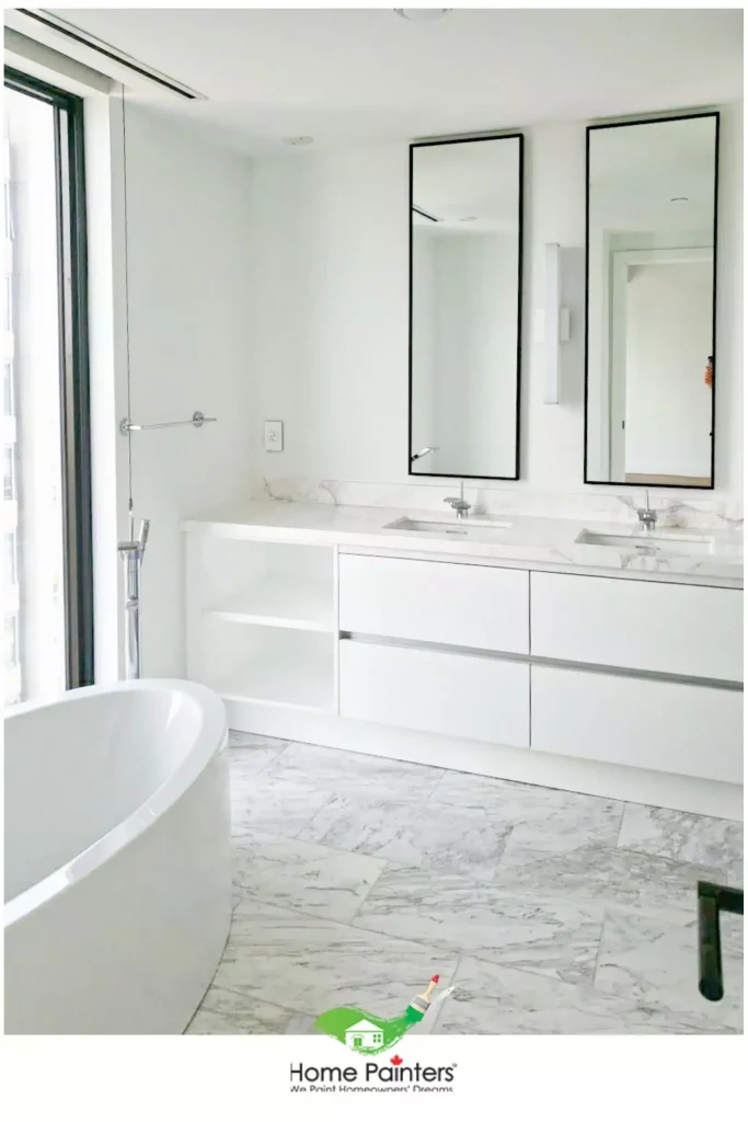 interior painting bathroom white painting
