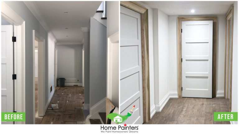 Interior-Painting_Drywall-Installation_White_Before-and-After-Finished-Hallway-with-Doors-768x432
