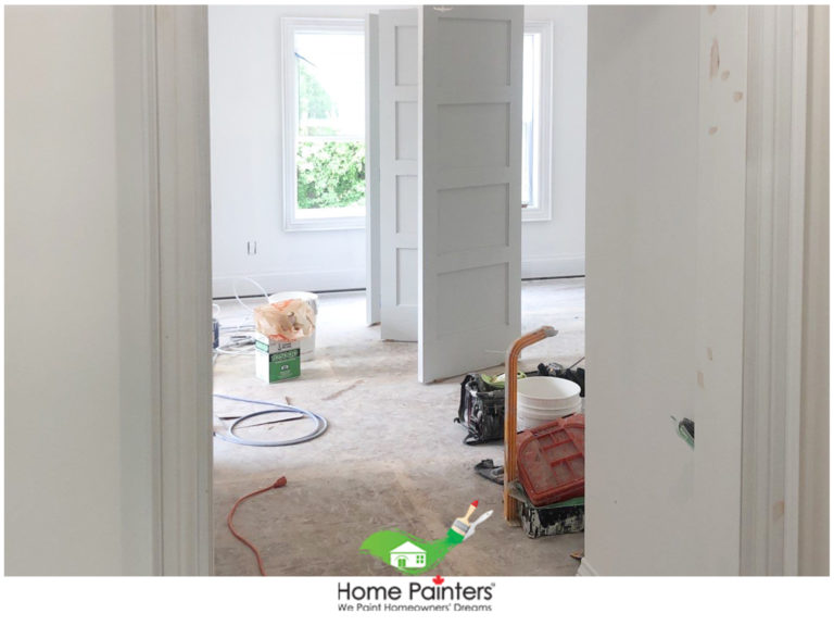 Interior-Painting_Drywall-Installation_White_White-Door-Trim-on-Fresh-Drywall-768x576