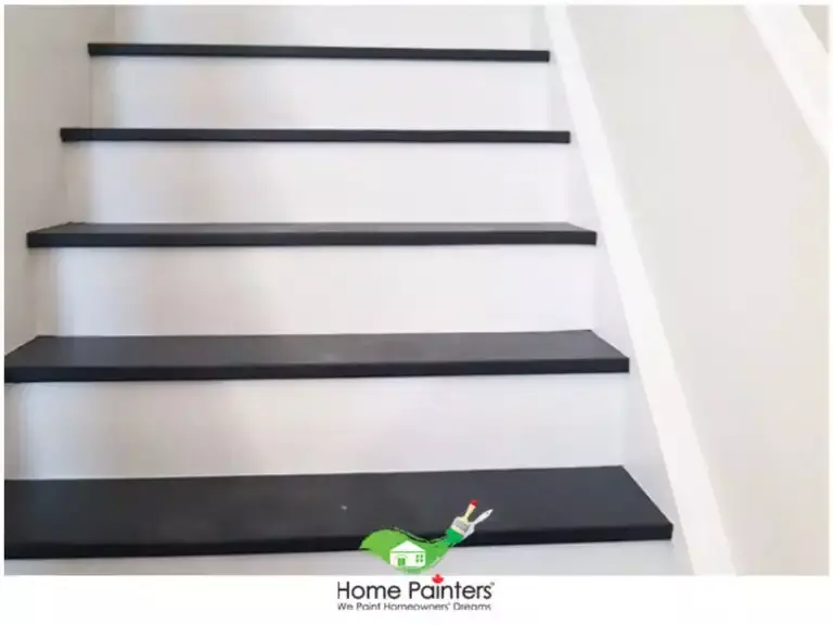 interior staircase painting by professional painters toronto