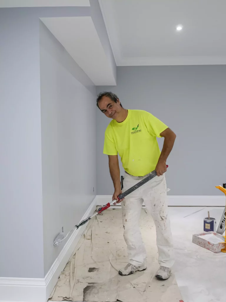interior painting with roller
