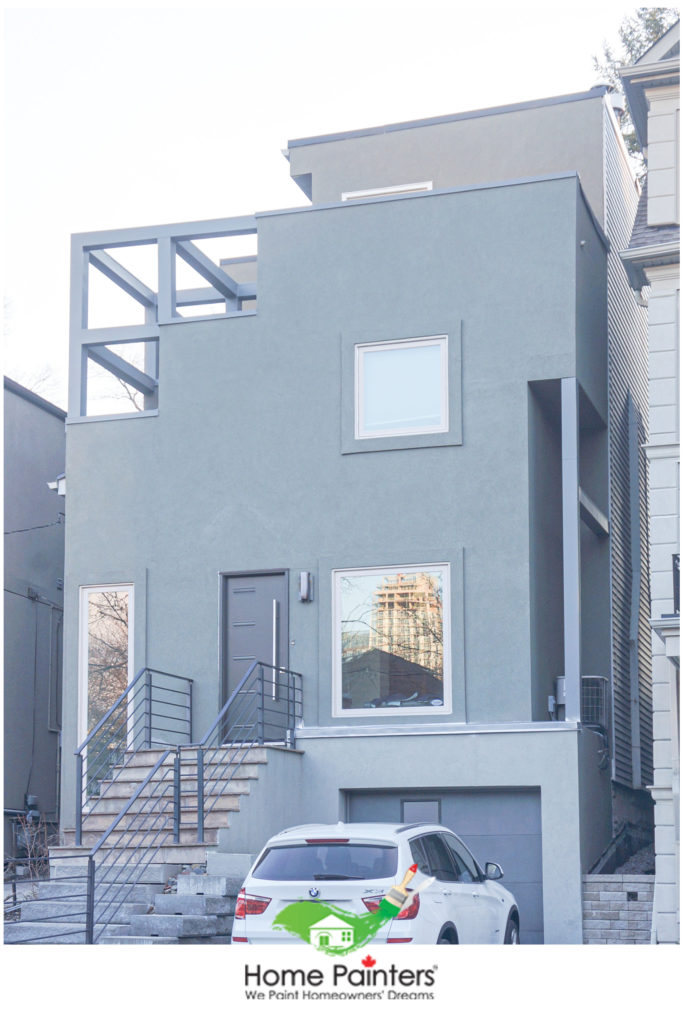 exterior-painting_residential-home_green_modern-monochromatic-house-in-toronto-683x1024
