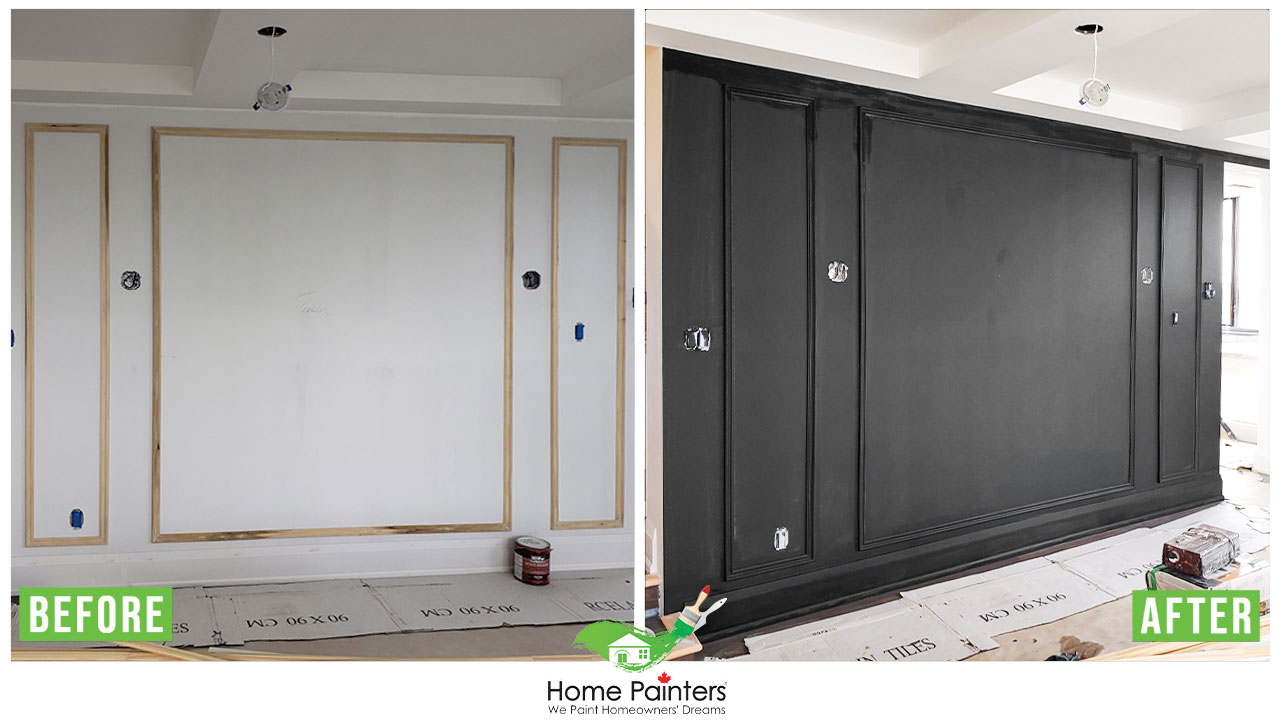 before and after wall painting