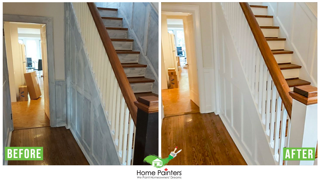 interior_painting_project_staircase_wallpaper_painting_vish_aggarwal_8