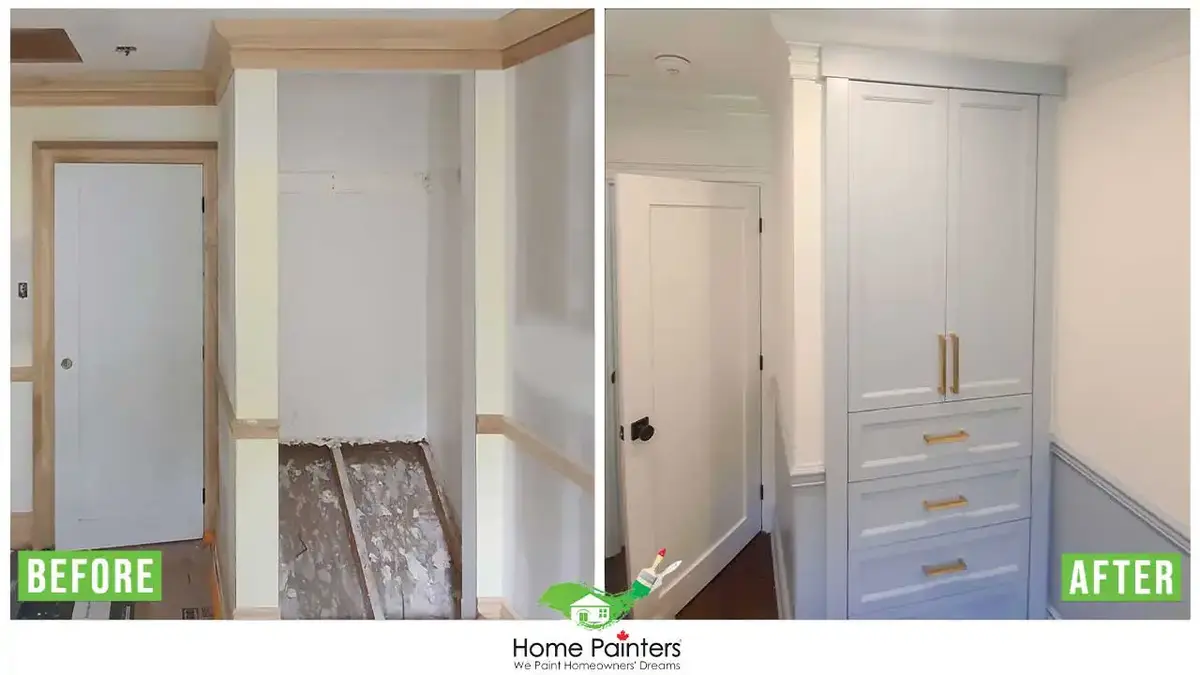 interior wall painting and closet cabinet painting by home painters toronto