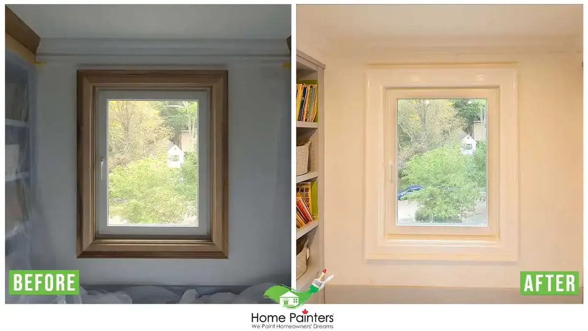 interior wall painting and window frame painting by home painters toronto