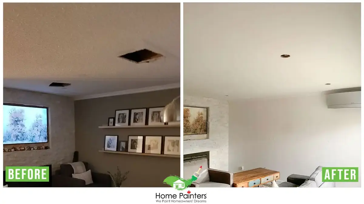 popcorn ceiling removal by home painters