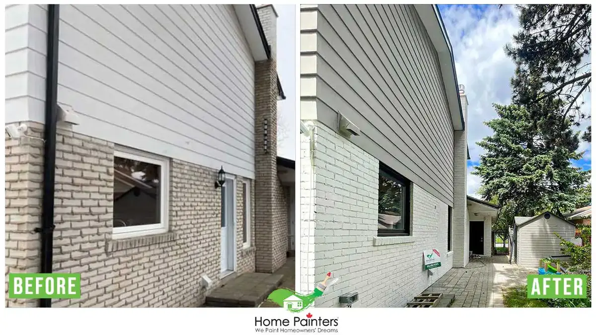 Exterior aluminum siding painting