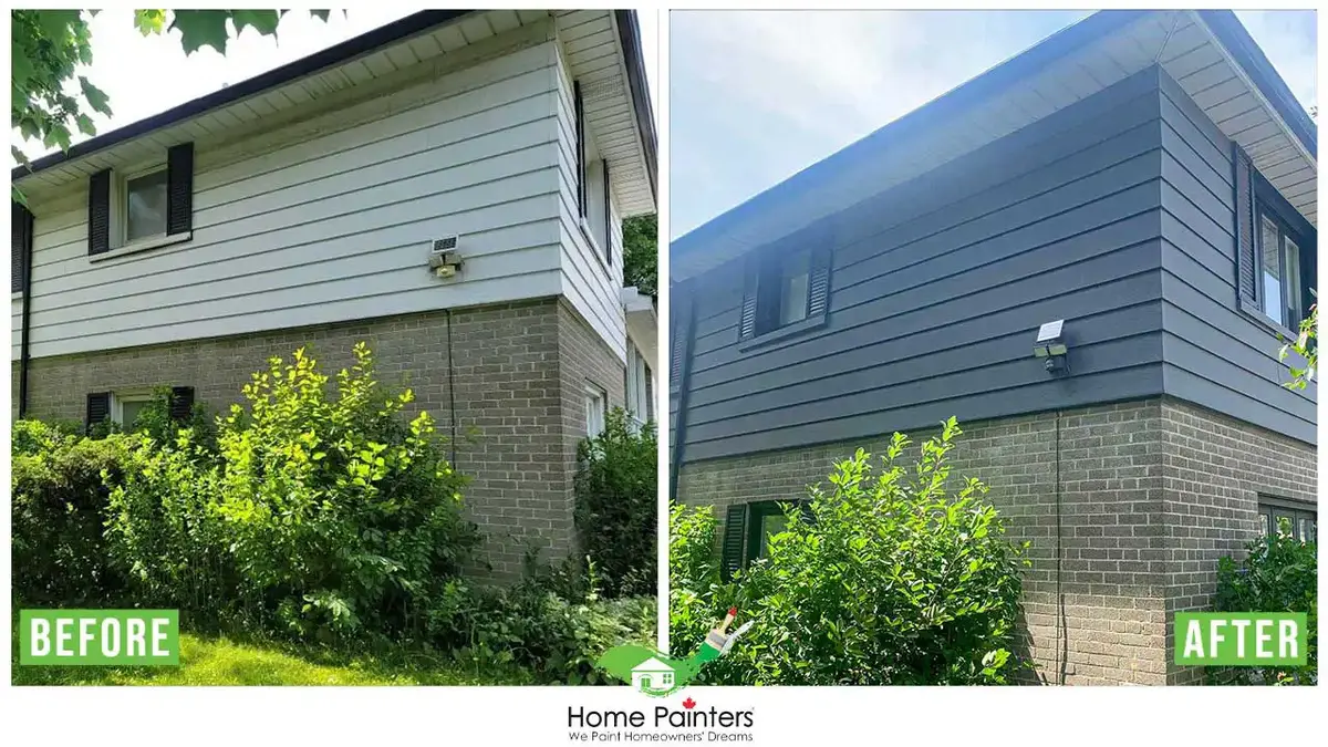 Exterior aluminum siding painting
