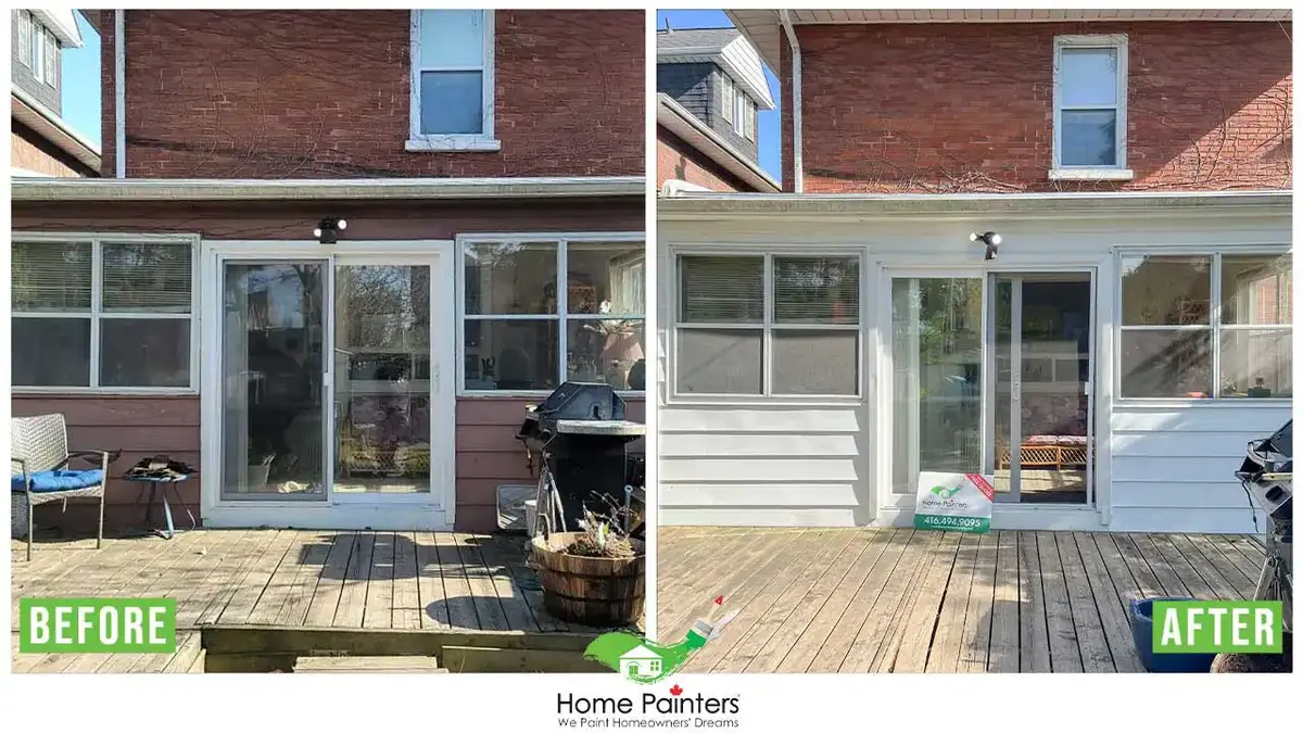 Exterior aluminum siding painting