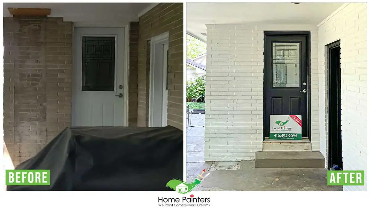 Exterior brick staining