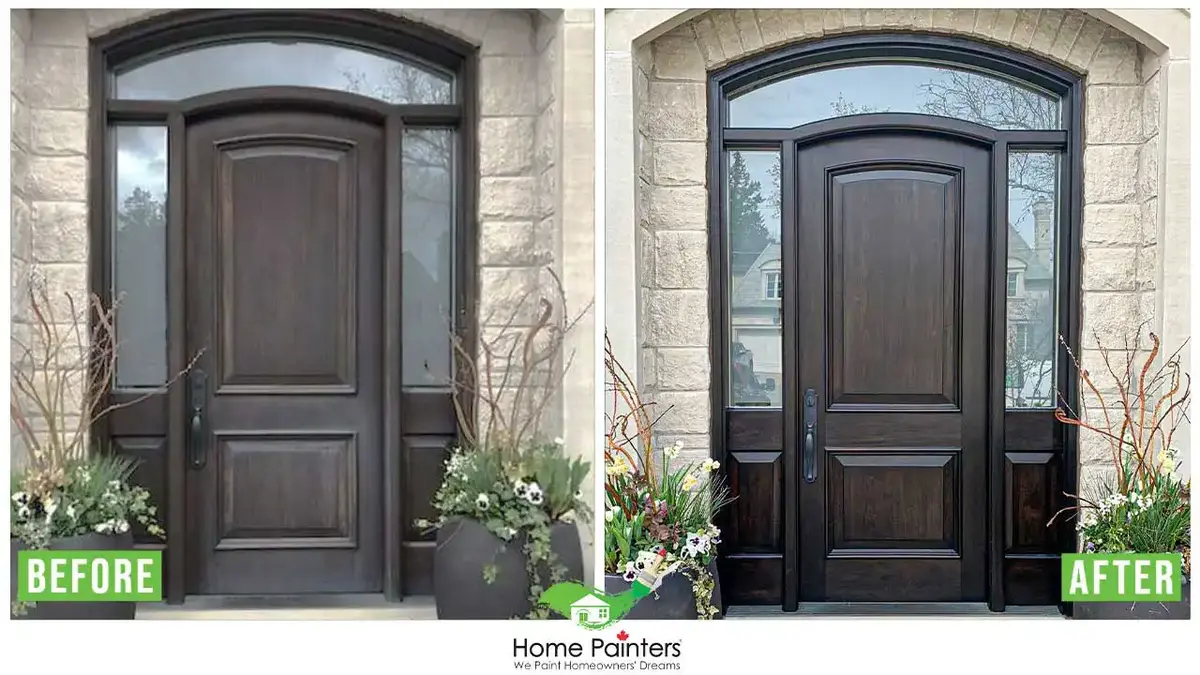 exterior door restaining and refinishing