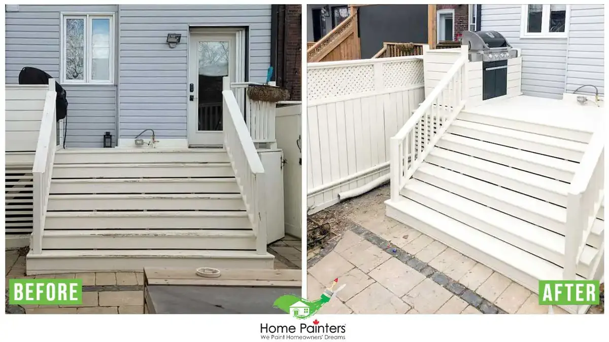 exterior porch stairs before and after