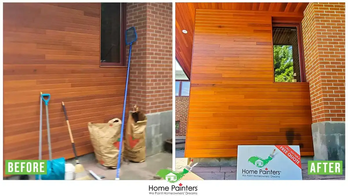 Exterior wood siding painting