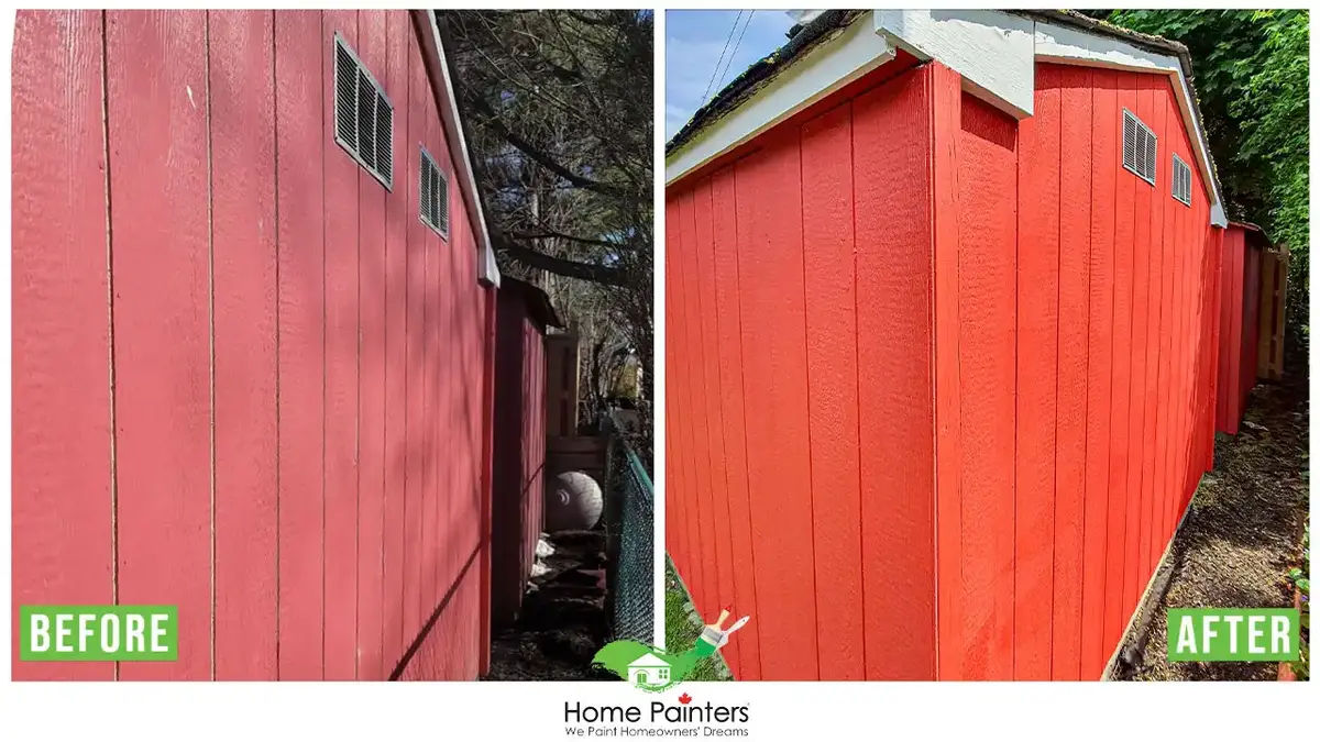 Exterior wood siding painting