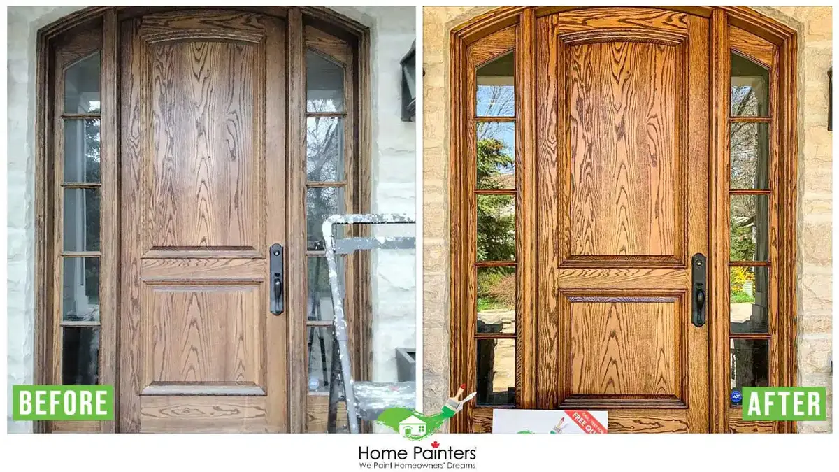 exterior door restaining and refinishing