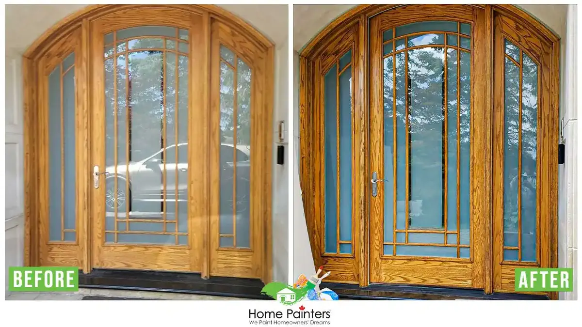exterior door restaining and refinishing