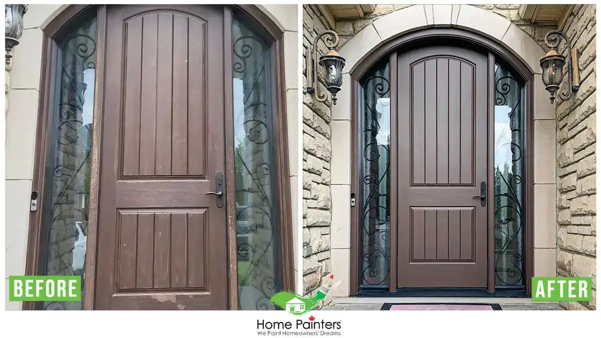 exterior door restaining and refinishing