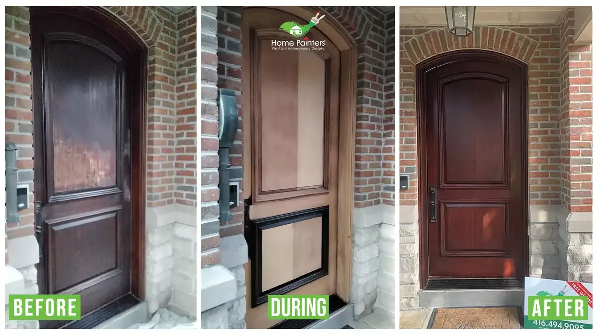 exterior door restaining and refinishing