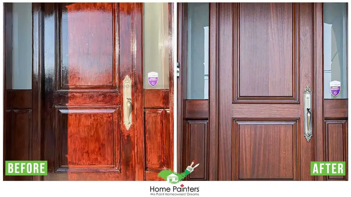 exterior door restaining and refinishing