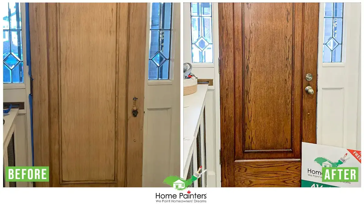 exterior door restaining and refinishing
