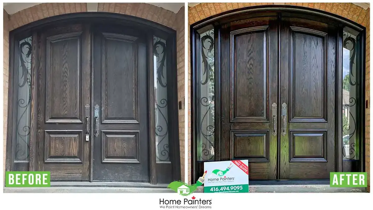 exterior door restaining and refinishing