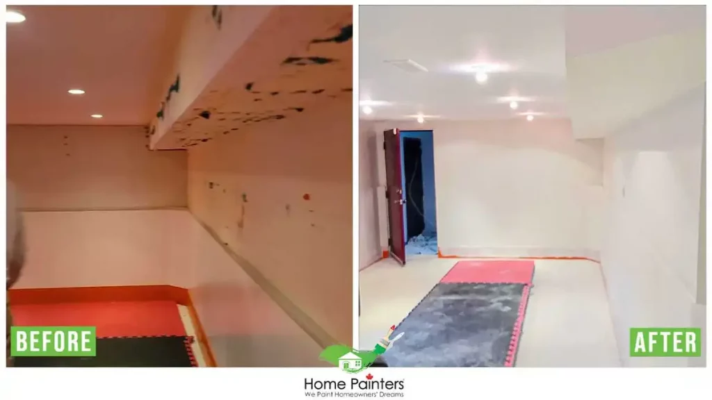 drywall carpentry repair before and after