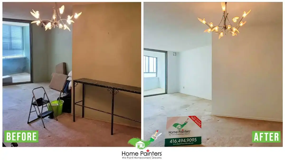 condominium painting before and after