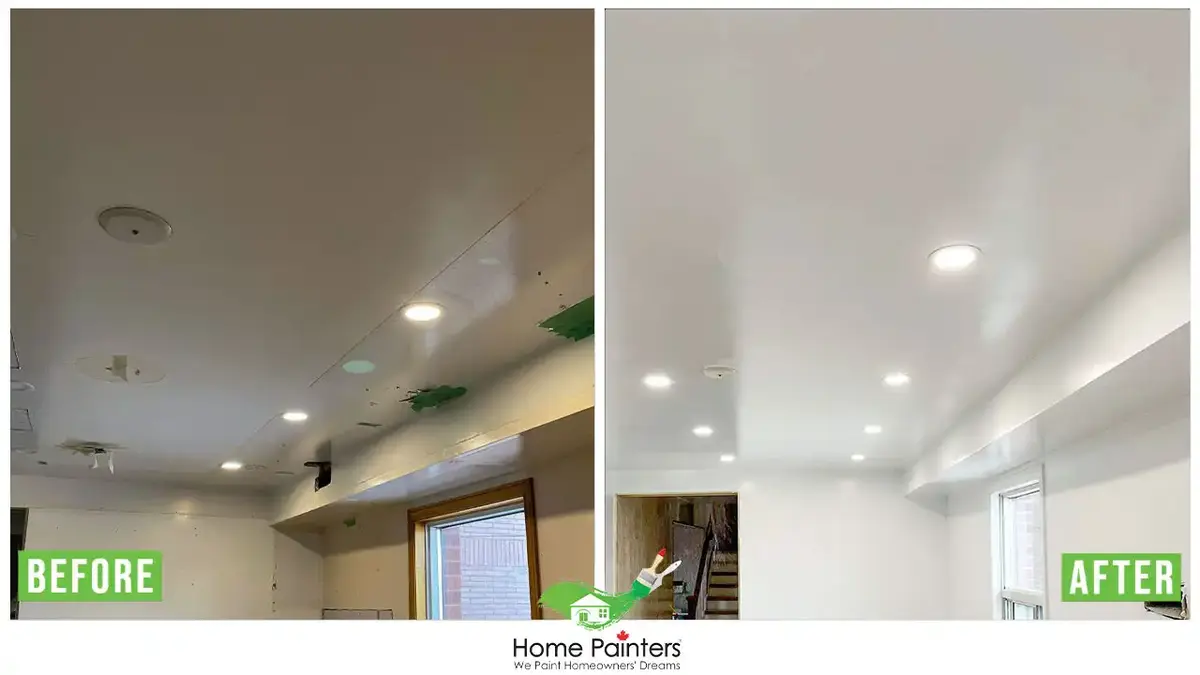 drywall carpentry repair before and after