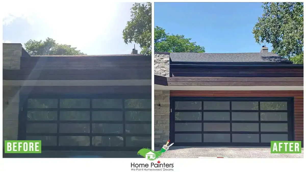 Exterior wood siding painting