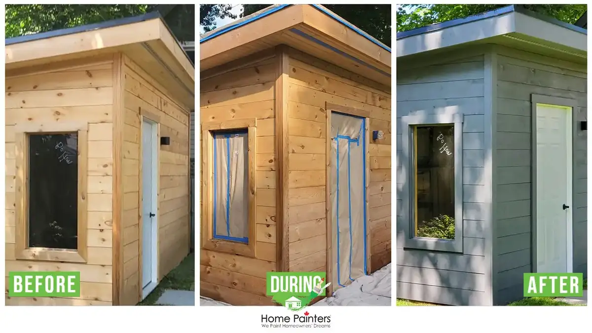 Exterior wood siding painting