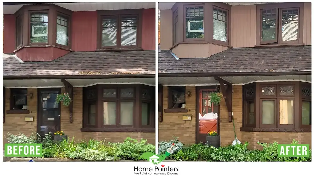 Exterior wood siding painting