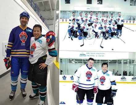 Brian Young plays hockey for charity
