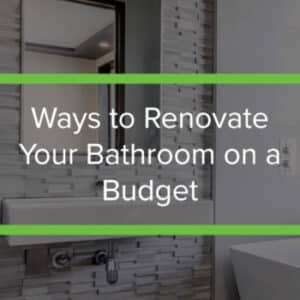 Renovate Bathroom On A Budget