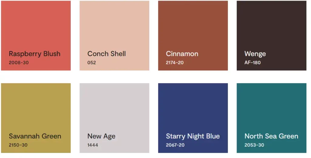 Benjamin Moore colour palette