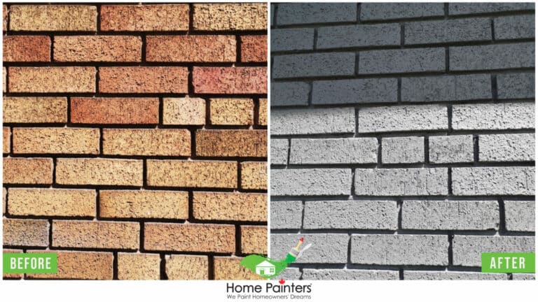 Exterior Brick Staining Before and After