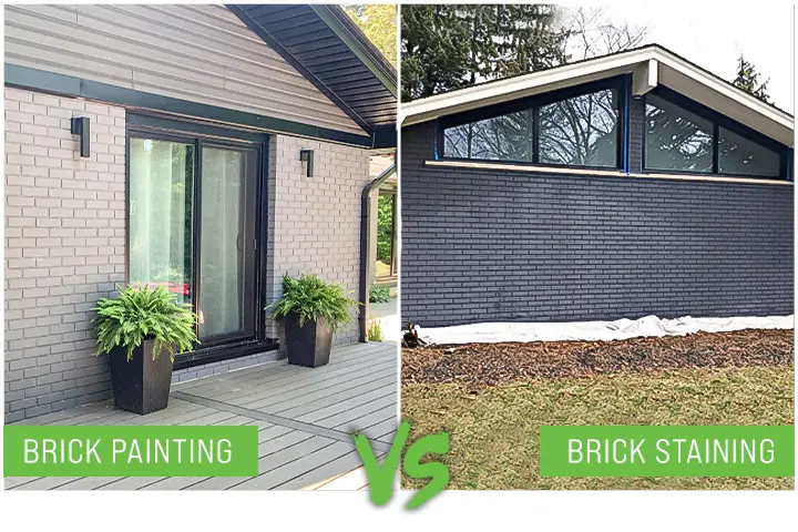 brick painting vs brick staining